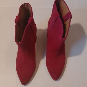 Elegant Red Women's Ankle Boots